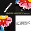 Stamped Beads Cross Stitch Keychain - Sleepy Cat