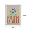 Cross Stitch - Faith Purple Flower (26*18cm)