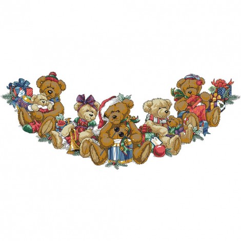 Cross Stitch - Christmas Bear(77*36cm)