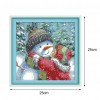 Cross Stitch - Kissing Snowman(25*25cm)