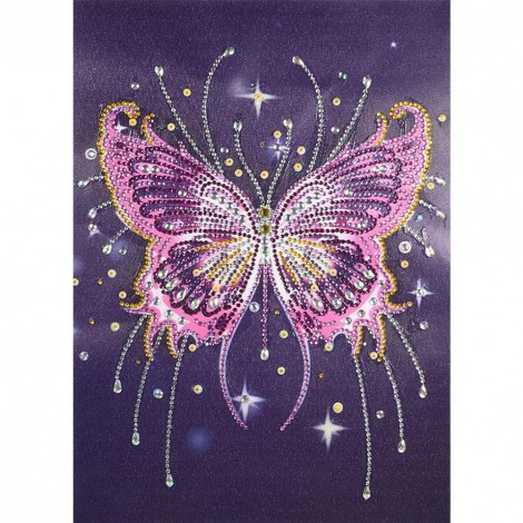 Crystal Rhinestone - Purple Butterfly