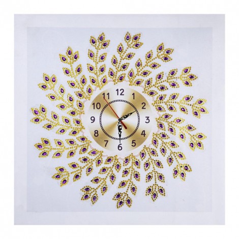 DIY Diamond Painting - Special Shaped - Flower Wall Clock Craft Decor