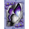 5D DIY Diamond Painting - Full Drill - Purple Butterfly