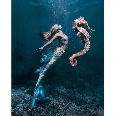 Diamond Painting - Full Round - Mermaid Seahorse