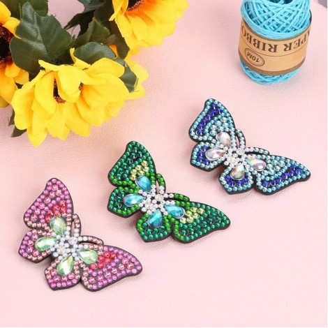3pcs DIY Diamond Painting Hair Clip - Butterfly
