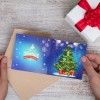 4pcs 5D DIY Diamond Painting Greeting Card Special-shaped Birthday Festival Card