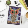 DIY Owl Special Shaped Diamond Painting 50 Pages A5 Sketchbook Drawing Book