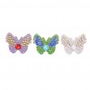 3pcs DIY Butterfly Full Drill Diamond Brooch Women Elegant Sweater Badges