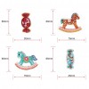 4pcs DIY Full Drill Special Shaped Diamond Painting Horse Candy Keychains