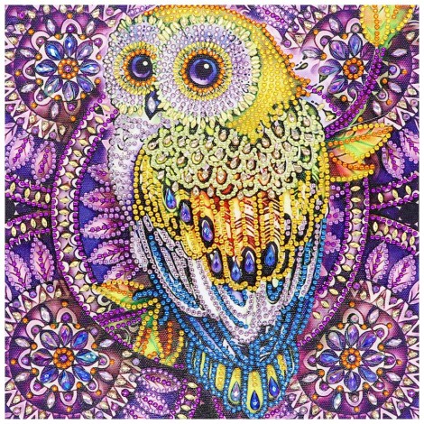 Crystal Rhinestone - Gold Owl
