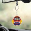 Stamped Beads Cross Stitch Keychain - Owl