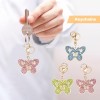 3pcs DIY Metal Full Special Shape Drill Diamond Painting Butterfly Keychain