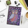 DIY Owl Special Shaped Diamond Painting 50 Page A5 Sketchbook Notebook Gift