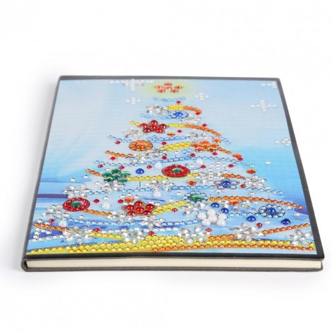 DIY Christmas Tree Special Shaped Diamond Painting 60 Pages A5 Notebook