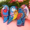 4pcs DIY Birds Full Drill Special Shaped Diamond Painting Keychains Gifts