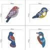 4pcs DIY Birds Full Drill Special Shaped Diamond Painting Keychains Gifts