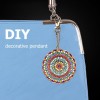 5pcs DIY Full Drill Diamond Paintng Special Shape Mandala Pattern Key Chain