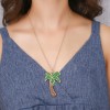 DIY Full Drill Diamond Painting Key Ring Coconut Necklace Pendant Keychain