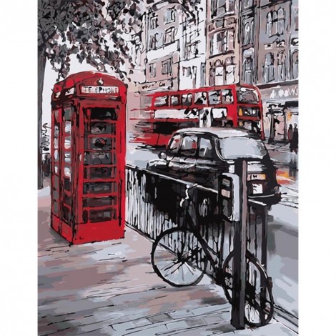 Paint-By-Number Telephone Booth (40*50cm)