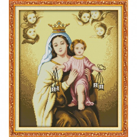 Cross Stitch - Counted Virgin and Child(48*42cm)
