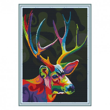 Cross Stitch - Colorful Deer(39*52cm)
