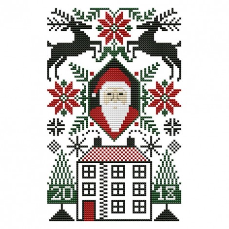 14ct Stamped Cross Stitch - Santa Claus (28*18cm)
