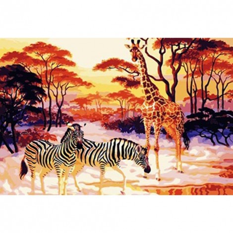 Paint-By-Number Zebra Giraffe (40*50cm)